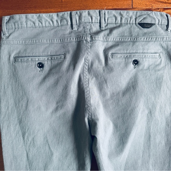 Zara Man Slim Fit Chino Stretch Travel Pants Grey Gray Size 36 - Picture 5 of 10